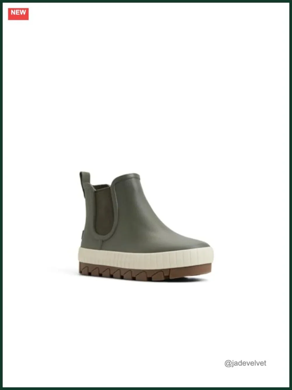 Women's Waterproof Chelsea Rain Boots Micro-Fleece Lined Slip-On